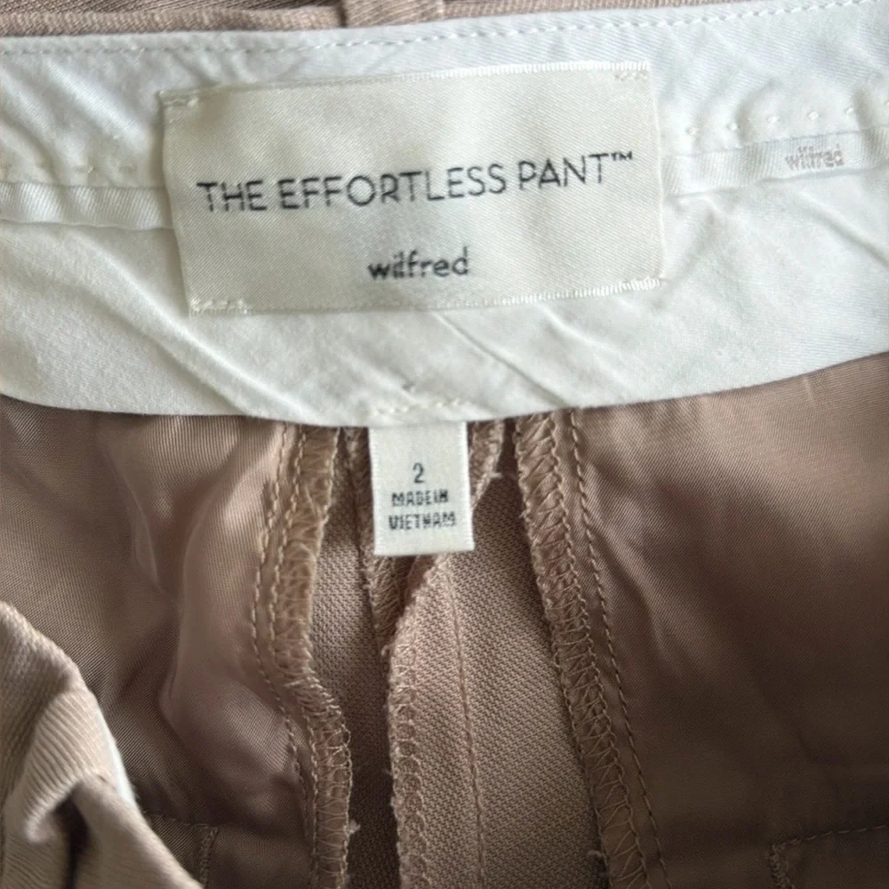 Aritzia Wilfred Thé Effortless pant dusty rose linen blend, size 2